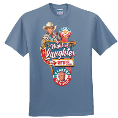 Kennedy Night of Laughter retro sign cowboy tee Thumbnail