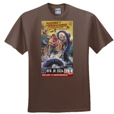 Kennedy Fights the Uniparty Octopus satire tee - Everyone's Favorite T-Shirt for the Whole Family Thumbnail