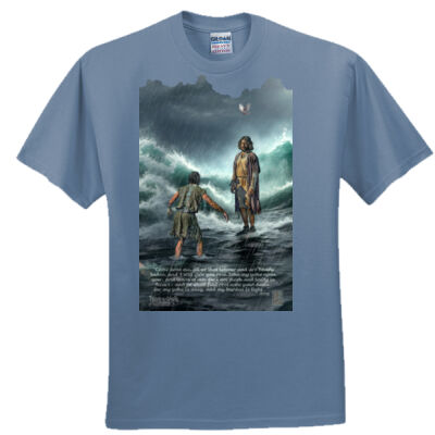 Jesus and Simon walking on water - Everyone's Favorite T-Shirt for the Whole Family Thumbnail