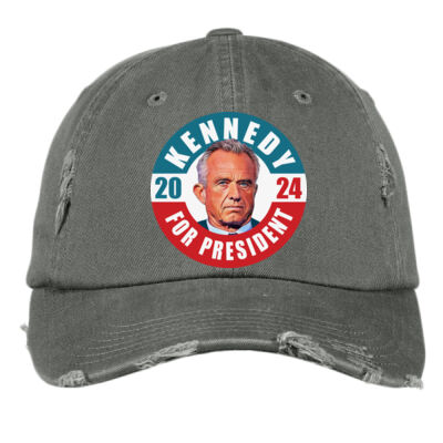 Truth-a-ganda Kennedy campaign pin distressed Cotton dad cap - Distressed Cap Thumbnail