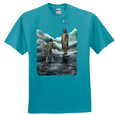 Jesus and Simon walking on water cut out 2 - Everyone's Favorite T-Shirt for the Whole Family Thumbnail