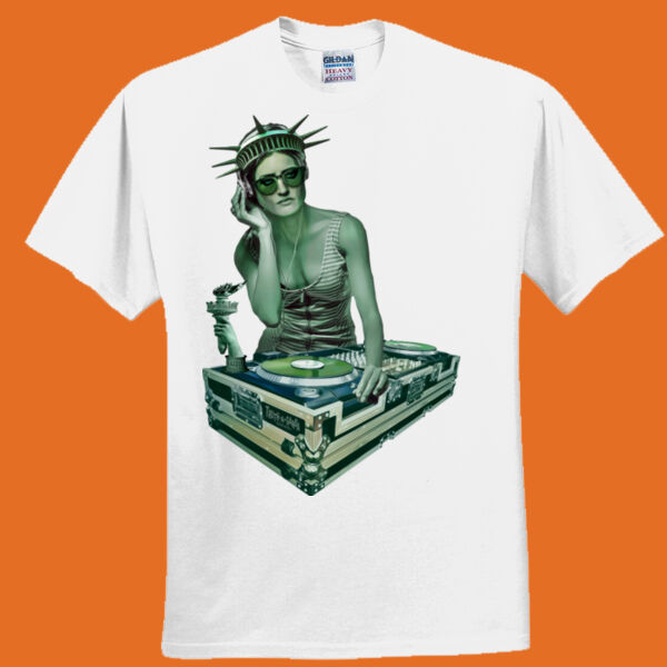 Lady Liberty DJ Truthaganda Tee - Everyone's Favorite T-Shirt for the Whole Family Thumbnail