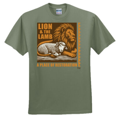 Lion & the Lamb Logo tee full front - Everyone's Favorite T-Shirt for the Whole Family Thumbnail