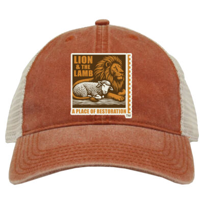 Lion & the Lamb Logo truckers cap - Pigment-Dyed Trucker Cap Thumbnail