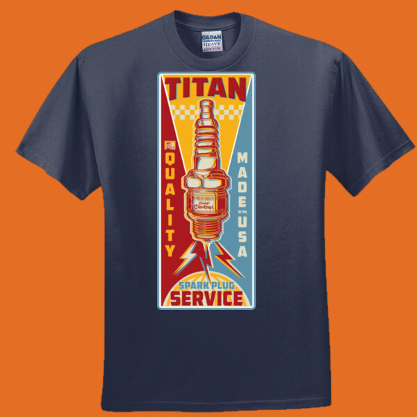 Vintage Creatives Titan Spark Plugs tee - Everyone's Favorite T-Shirt for the Whole Family Thumbnail