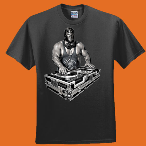 Mexican Wrestler DJ B/W Vintage Truth-a-ganda Tee Thumbnail