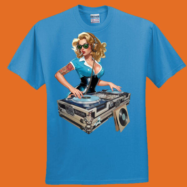 Blue Pinup DJ Vintage Truth-a-ganda Tee Thumbnail