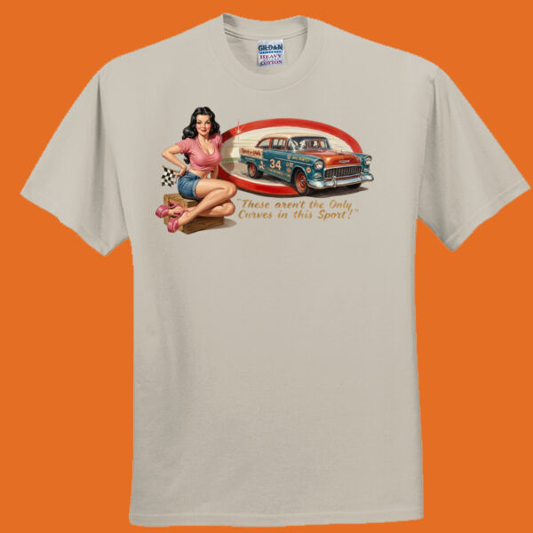 Stock Car Pinbup Babe Vintage Truth-a-ganda Tee Thumbnail