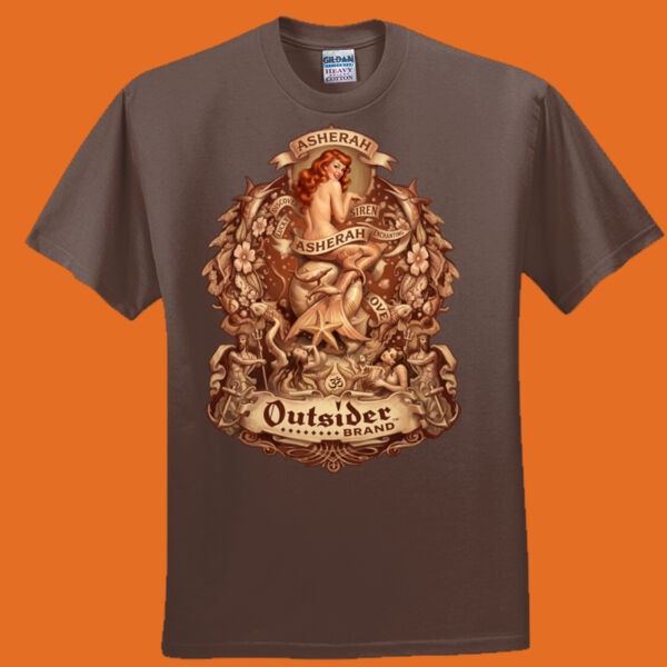 Outsider Brand Mermaid Red Vintage Truthaganda Tee Thumbnail