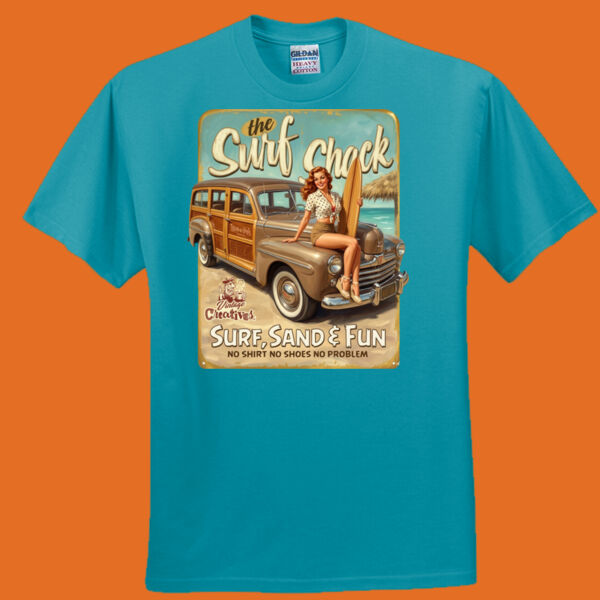 Surf Shack Woody Pinup Vintage Truth-a-ganda Tee Thumbnail